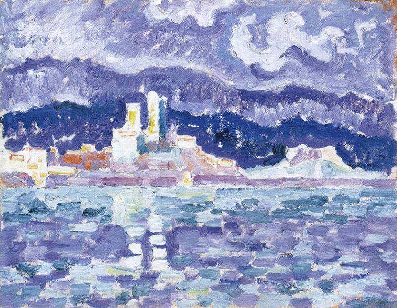Paul Signac storm Norge oil painting art